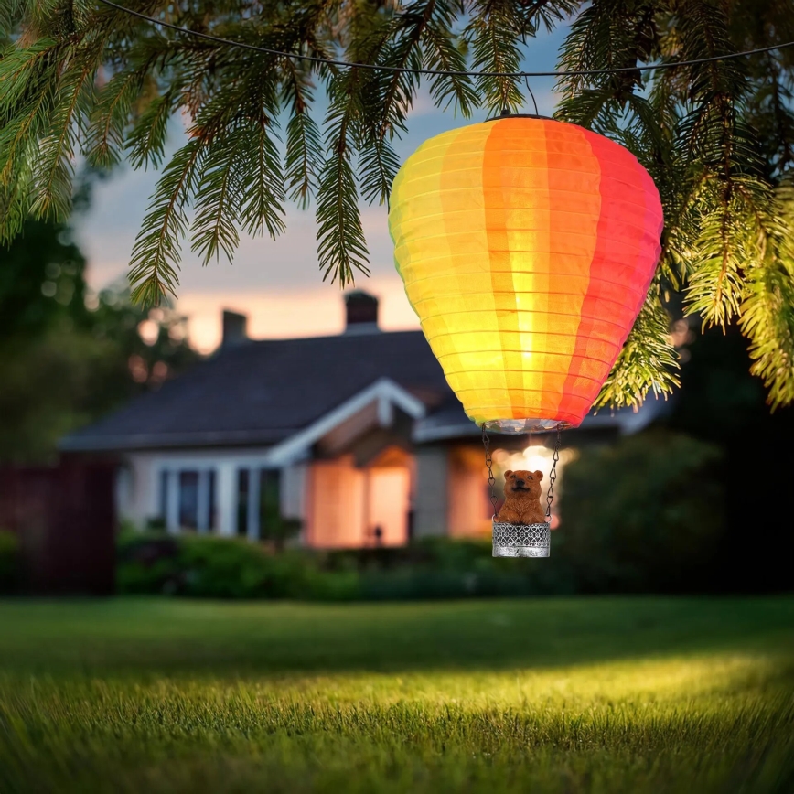 Globo - Decoração solar LED suspensa 24xLED/0,06W/3V IP44 Balão voador