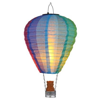 Globo - Decoração solar LED suspensa 24xLED/0,06W/3V IP44 Balão voador