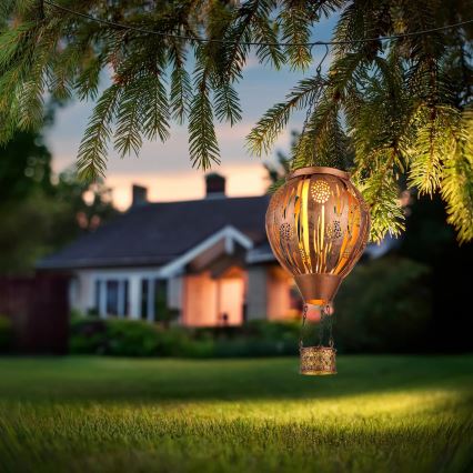 Globo - Decoração solar suspensa LED 12xLED/0,02W/3V IP44 300 mAh balão voador