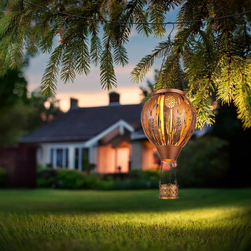 Globo - Decoração solar suspensa LED 12xLED/0,02W/3V IP44 300 mAh balão voador