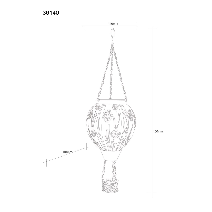Globo - Decoração solar suspensa LED 12xLED/0,02W/3V IP44 300 mAh balão voador