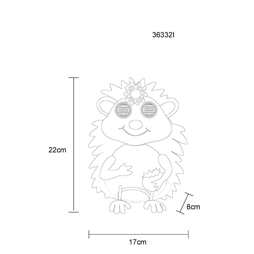 Globo - Luminária solar LED 104 LEDs/3V IP44 300 mAh Ouriço