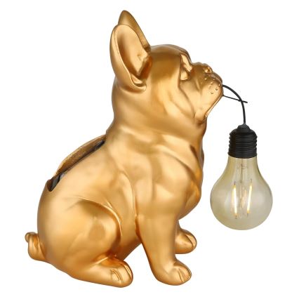 Globo - Luminária solar LED/3V IP44 300 mAh Cão Dourado