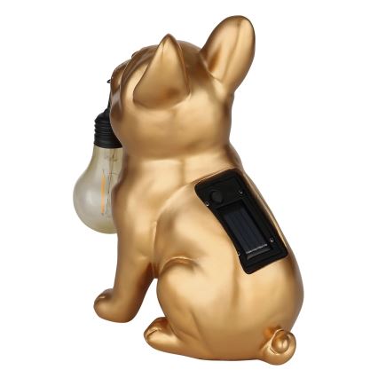 Globo - Luminária solar LED/3V IP44 300 mAh Cão Dourado