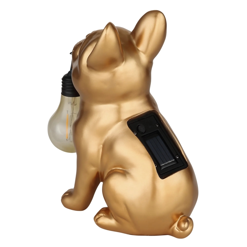 Globo - Luminária solar LED/3V IP44 300 mAh Cão Dourado