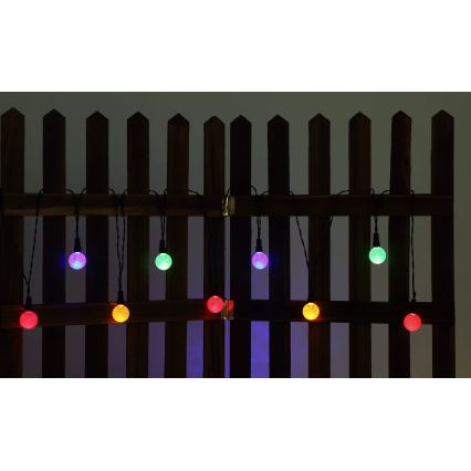 Globo - Corrente solar LED RGB 20xLED/0,06W/3V 770 cm IP44