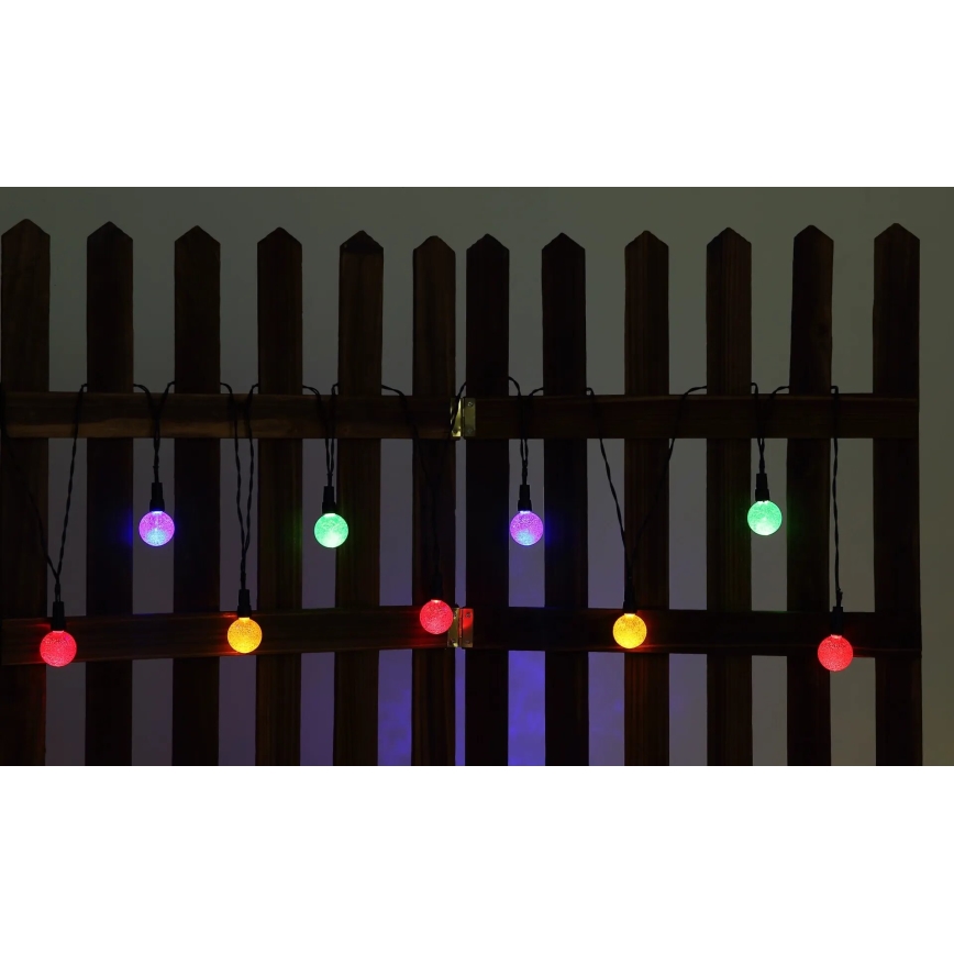 Globo - Corrente solar LED RGB 20xLED/0,06W/3V 770 cm IP44