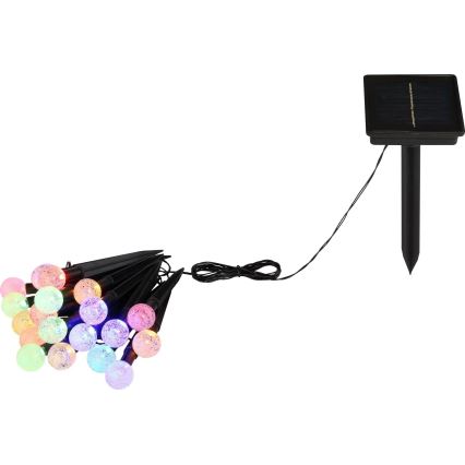 Globo - Corrente solar LED RGB 20xLED/0,06W/3V 770 cm IP44