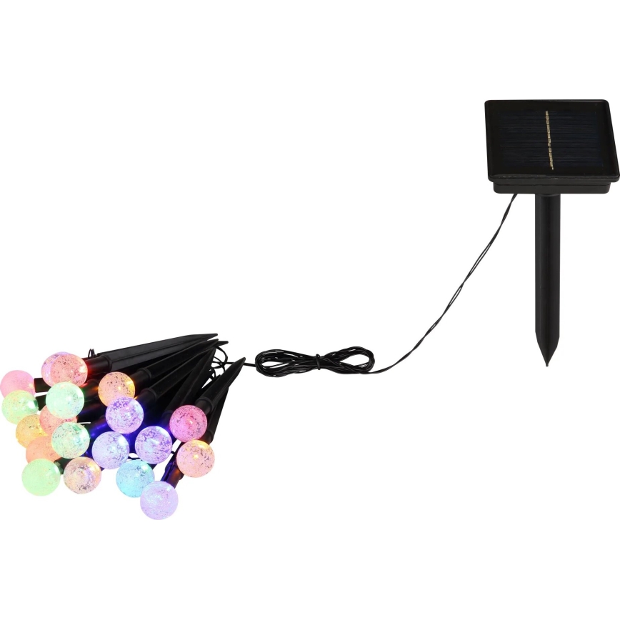 Globo - Corrente solar LED RGB 20xLED/0,06W/3V 770 cm IP44