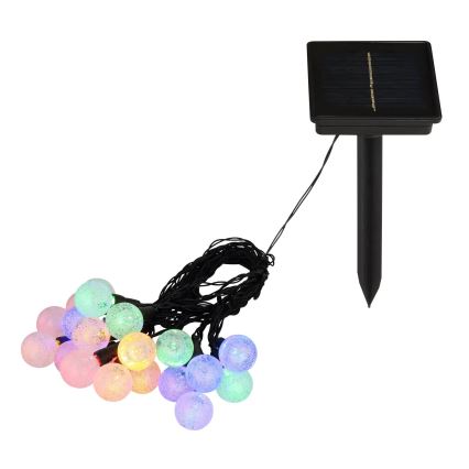 Globo - Corrente solar LED RGB 20xLED/0,06W/3V 770 cm IP44