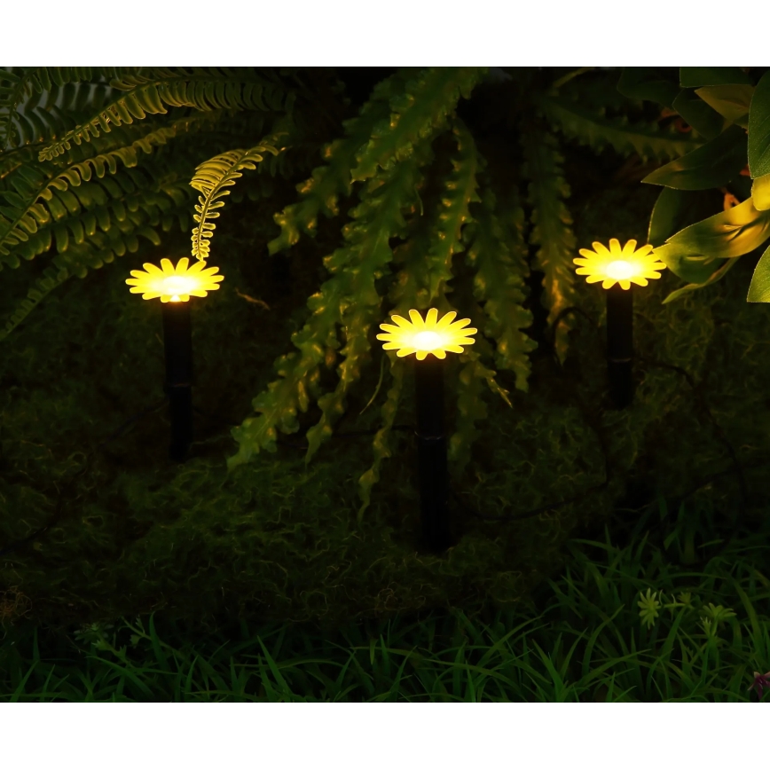Globo - Guirlanda solar LED com 5 LEDs, 3V, IP44, 300 mAh, 2,2 m, flores