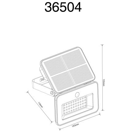 Globo - Candeeiro solar LED regulável com sensor LED/8W/5V 3000/4000/6500K IP65 2200 mAh