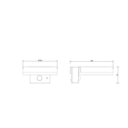 Globo - Luminária solar LED com sensor LED/6W/3,7V IP44 2200 mAh