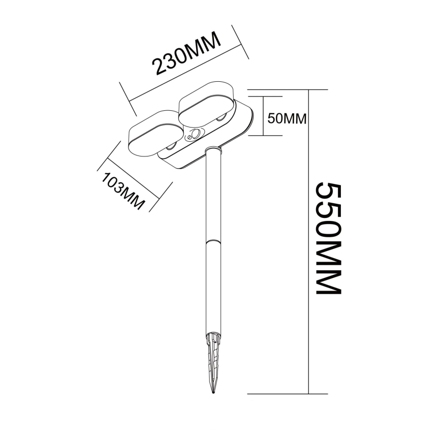 Globo - Lâmpada solar LED com sensor LED/7,2W/3V IP44 1200 mAh