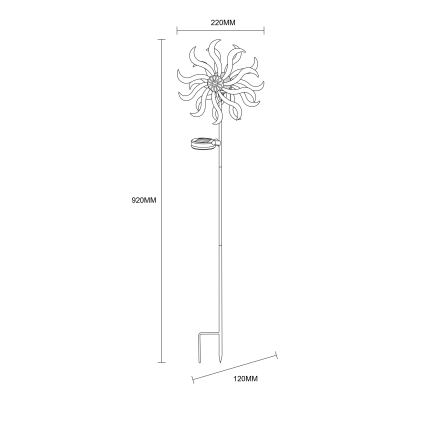 Globo - Decoração solar LED LED/0,06W/3,2V IP44 300 mAh