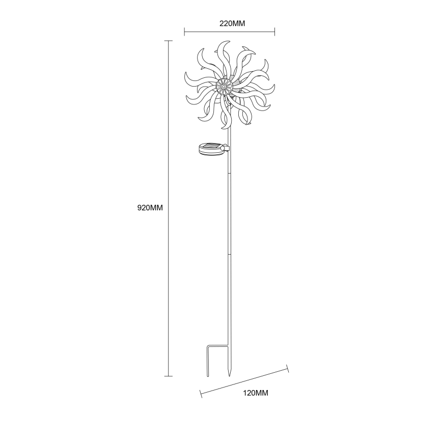 Globo - Decoração solar LED LED/0,06W/3,2V IP44 300 mAh