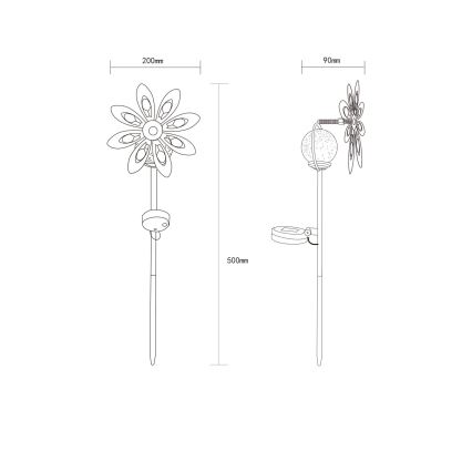 Globo - Decoração solar LED/0,02W/3V IP44