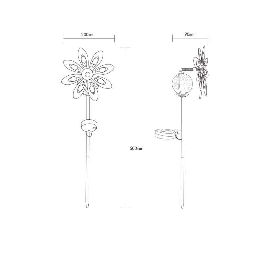 Globo - Decoração solar LED/0,02W/3V IP44