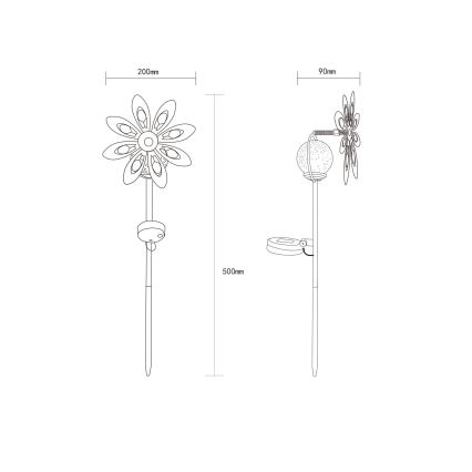 Globo - Decoração solar LED/0,02W/3V IP44