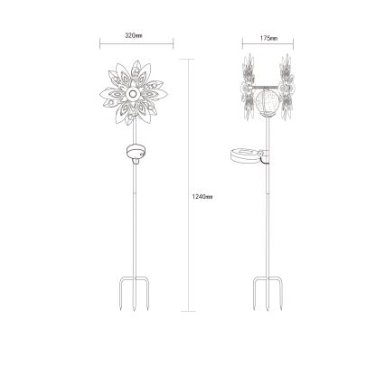 Globo - Decoração solar LED/0,02W/3V IP44