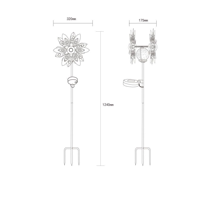 Globo - Decoração solar LED/0,02W/3V IP44