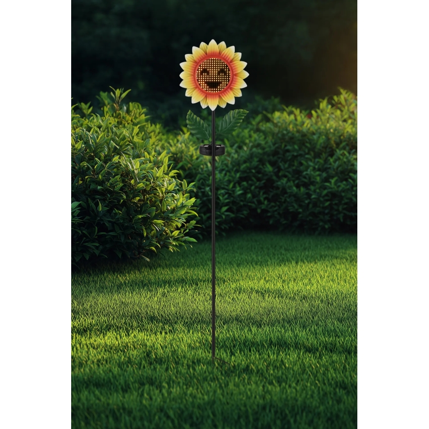 Globo - Lâmpada solar LED com 200 LEDs/3V IP44 600 mAh em forma de flor