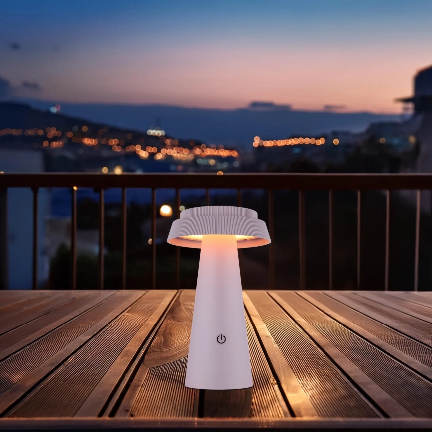 Globo - Candeeiro solar LED tátil com regulação LED/4W/3,7W IP54 rosa