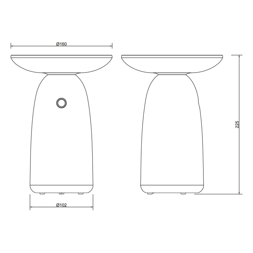 Globo - Candeeiro solar tátil regulável LED/10W/230V IP54 branco