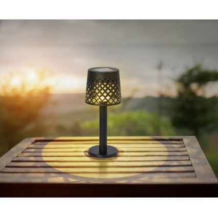 Globo - Iluminação solar LED LED/0,06W/3,2V 3000K IP44 preto