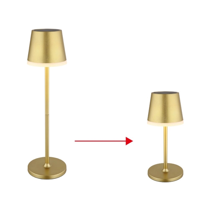 Globo - Iluminação solar LED LED/0,6W/3V 3000K IP44 dourado