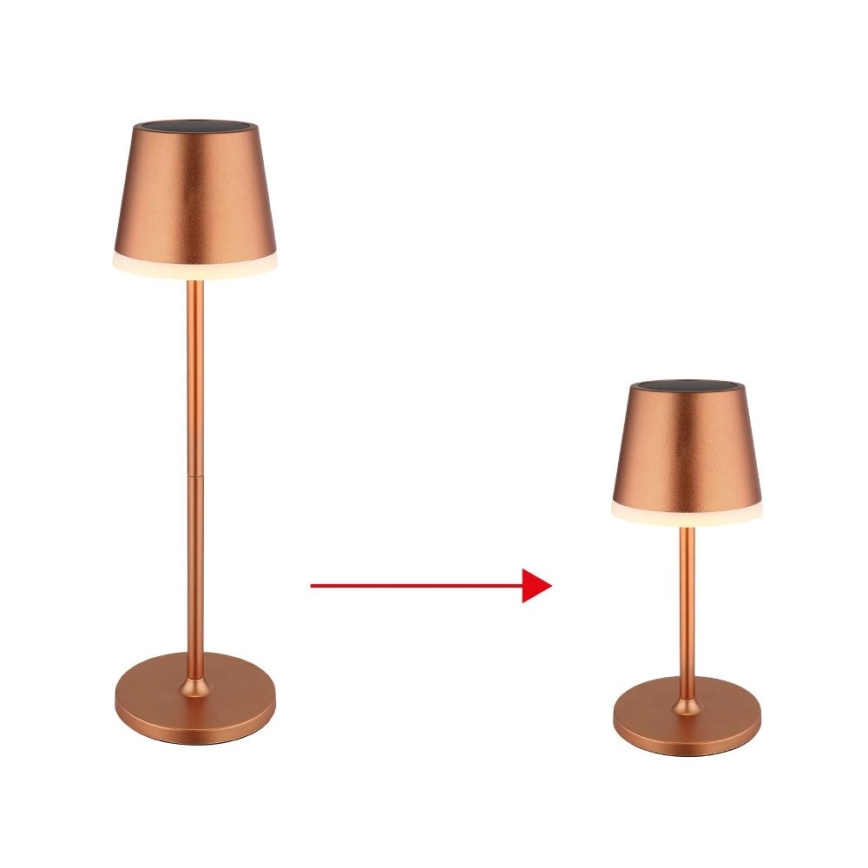 Globo - Iluminação solar LED LED/0,6W/3V 3000K IP44 1200 mAh cobre