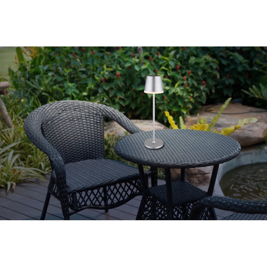 Globo - Iluminação solar LED LED/0,6W/3V 3000K IP44 1200 mAh cromado mate