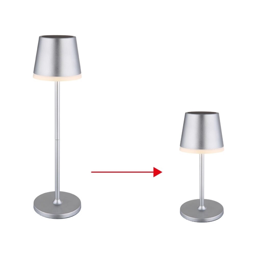 Globo - Iluminação solar LED LED/0,6W/3V 3000K IP44 1200 mAh cromado mate