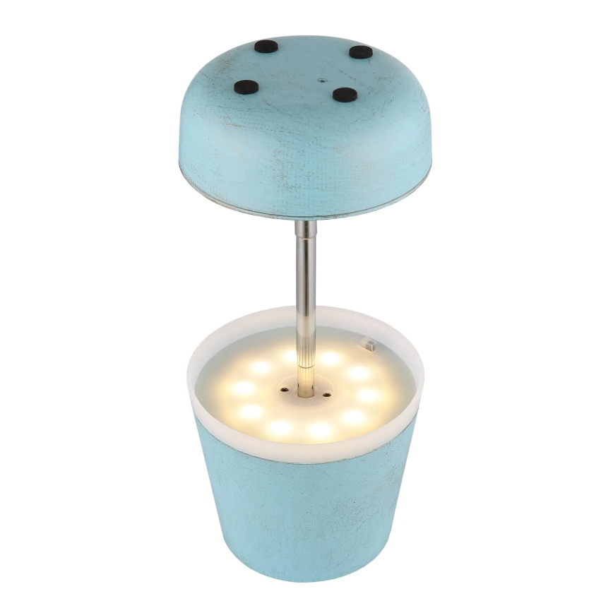 Globo - Lâmpada solar LED 10xLED/0,06W/3V IP44 800 mAh azul