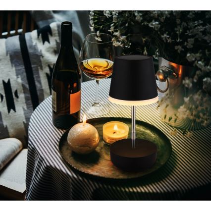 Globo - Lâmpada Solar LED 10xLED/0,06W/3V IP44 800 mAh preta