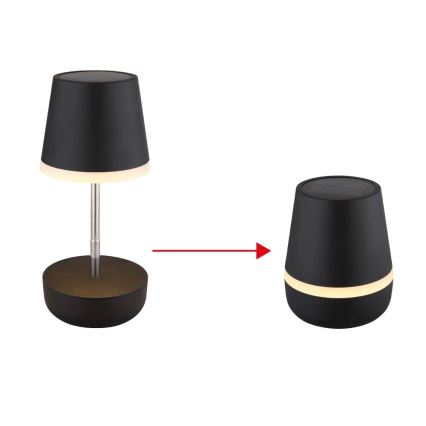 Globo - Lâmpada Solar LED 10xLED/0,06W/3V IP44 800 mAh preta