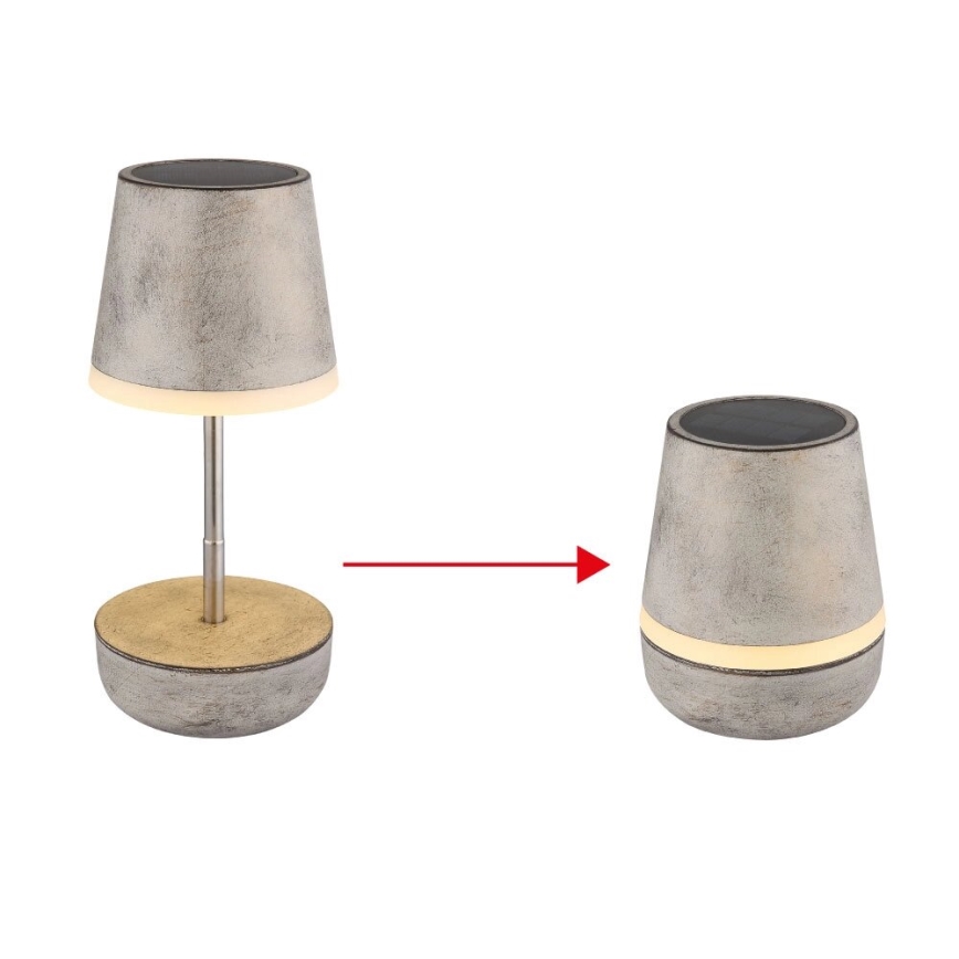 Globo - Lâmpada Solar LED 10xLED/0,06W/3V IP44 800 mAh cinza