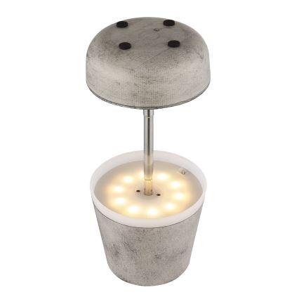 Globo - Lâmpada Solar LED 10xLED/0,06W/3V IP44 800 mAh cinza