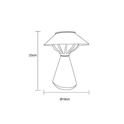 Globo - Lâmpada Solar LED 10xLED/0,06W/1,2V IP44 600 mAh castanha