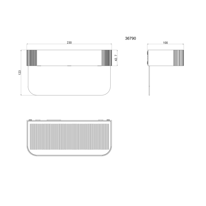 Globo - Número LED solar para casa/6W/3,7V IP54 1800 mAh