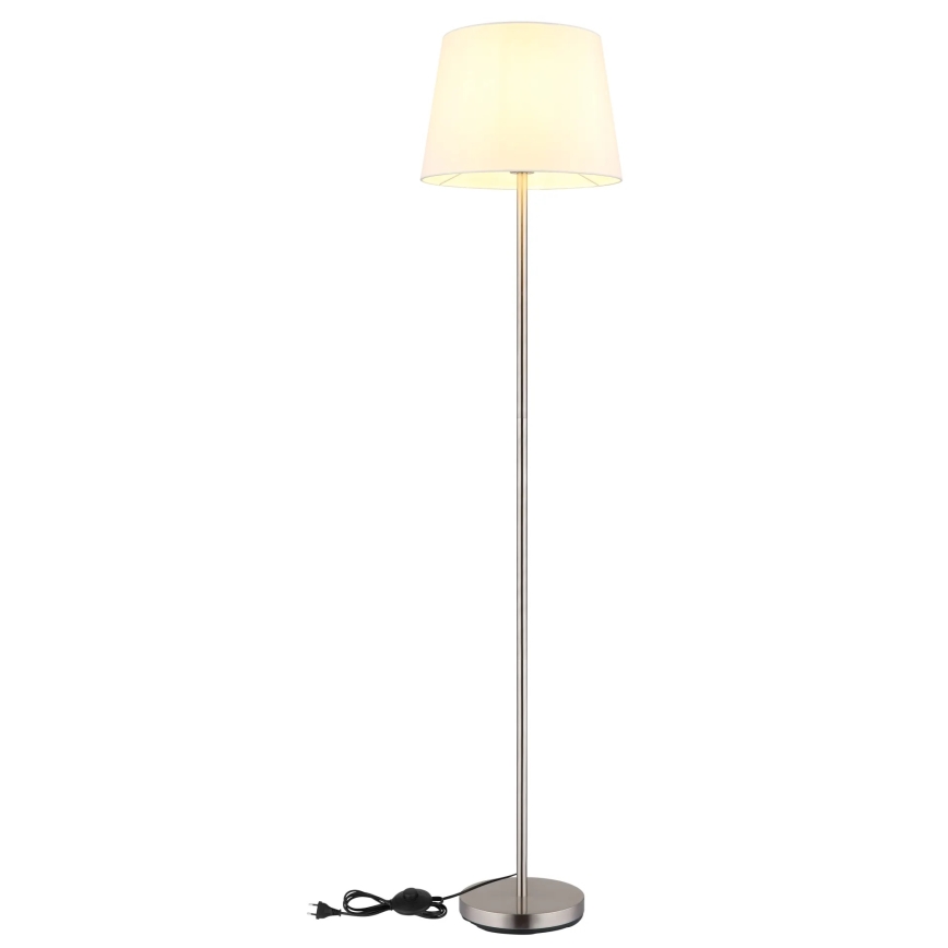Globo - Candeeiro de pé 1xE27/40W/230V branco/cromado mate