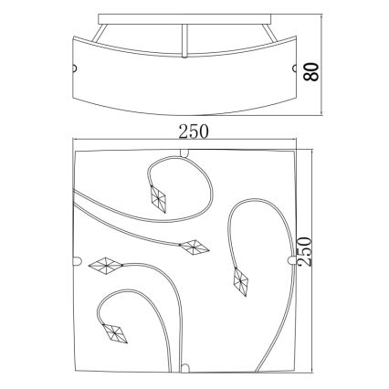 Globo - Luz de teto 1xE27/60W/230V