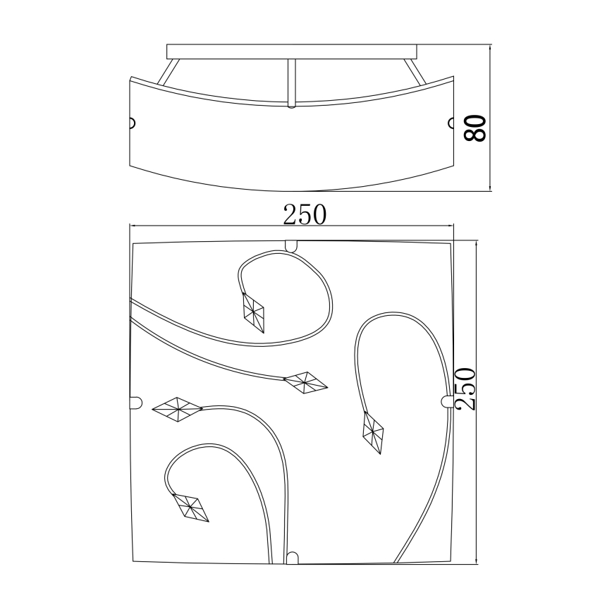 Globo - Luz de teto 1xE27/60W/230V