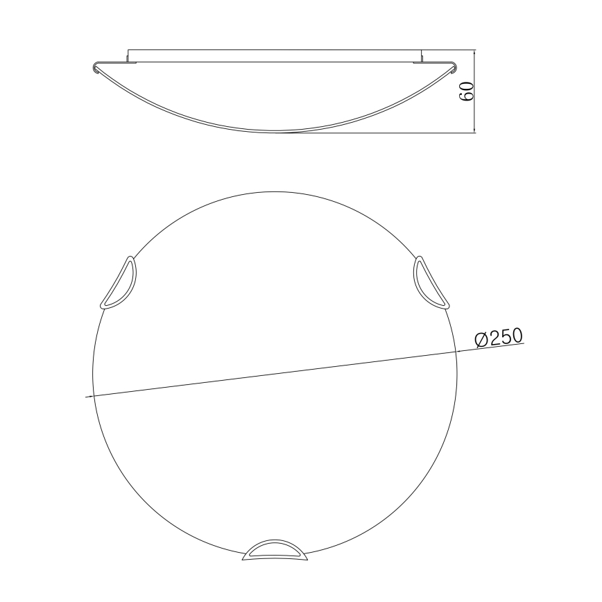 Globo - Luz de teto 1xE27/60W/230V