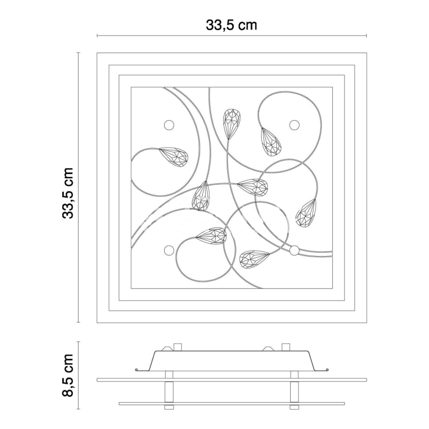 Globo - Luz de teto 2xE27ILLU/40W/230V