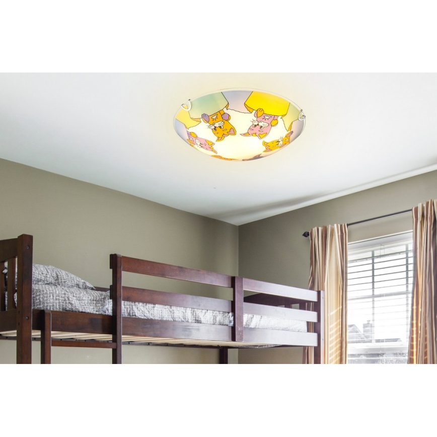 Globo - Luz de teto de criança 2xE27ILLU/60W/230V