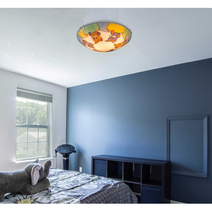 Globo - Luz de teto de criança 2xE27ILLU/60W/230V