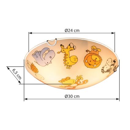 Globo - Iluminação de teto de criança 2xE27/60W/230V