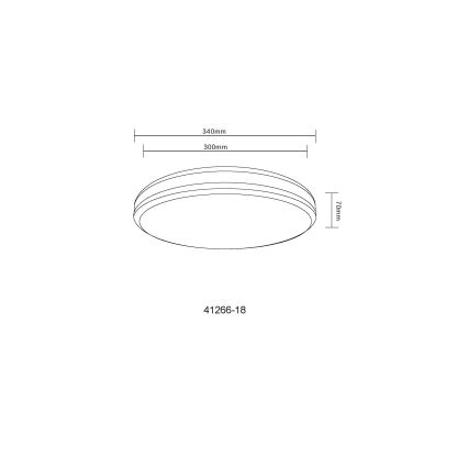 Globo - Luminária de teto LED RGBW dimável LED/18W/230V 2700-6000K + controlo remoto