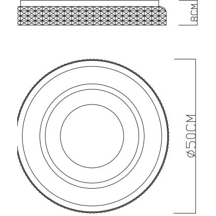 Globo - Luminária de teto LED dimmerizável LED/52W/230V 2700-6000K + controlo remoto